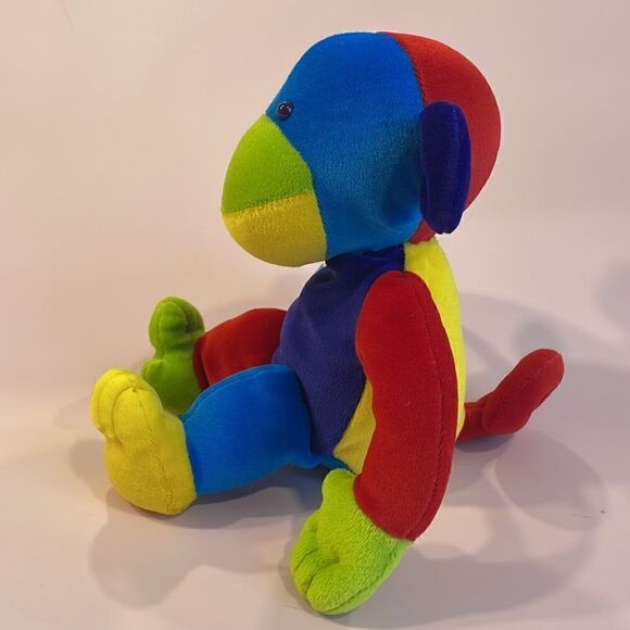 Yottoy Velveteen Monkey Soft Toy Colour Block Toy Excellent Used Condition 10” - Picture 4 of 8